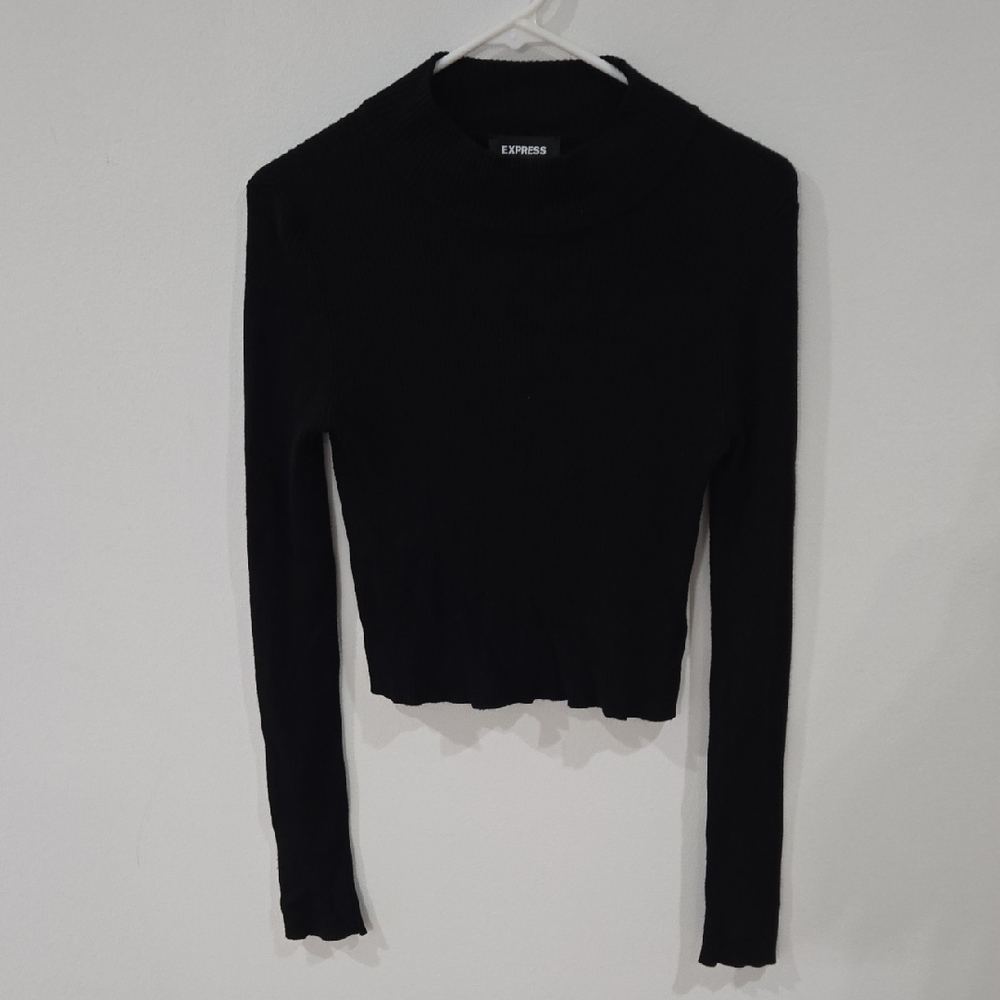 Express Sz Medium Women's Black Knit Blouse